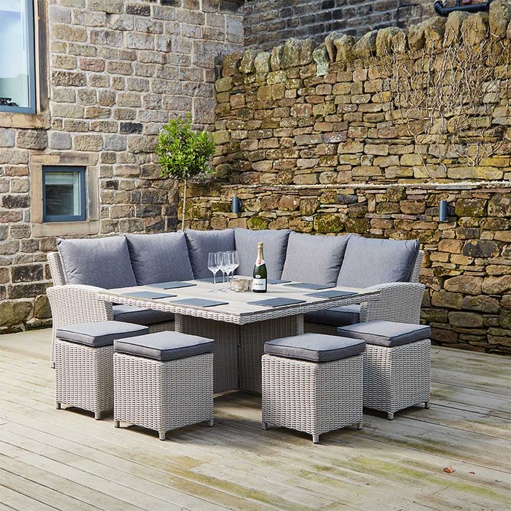 Barbados Large Corner Lounge Garden Furniture Suite