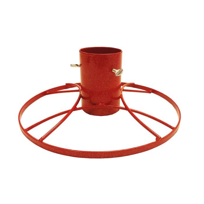 Contemporary Tree Stand 4 inch Diam Red Plain Gloss