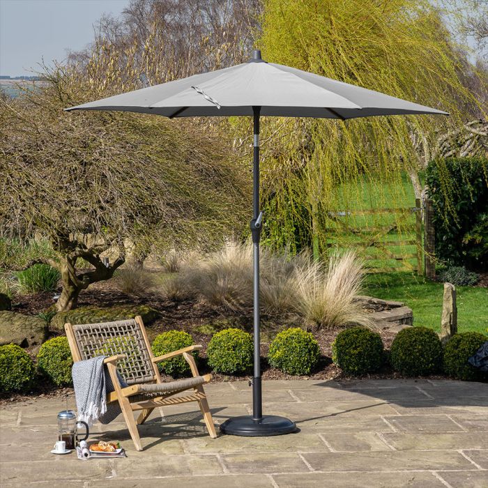 Platinum Riva 250cm Round Lunar Grey Parasol