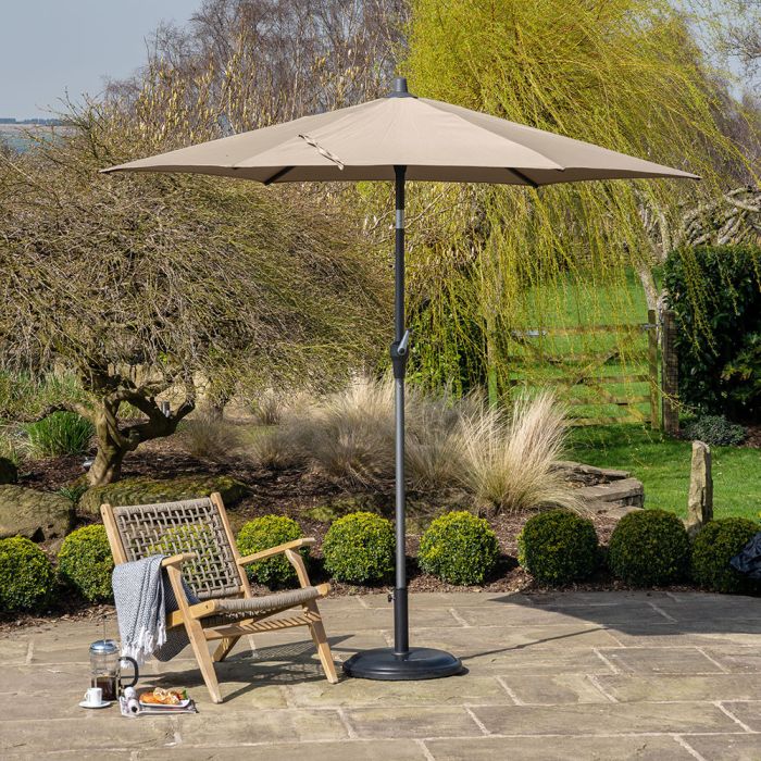 Platinum Riva 250cm Round Taupe Parasol