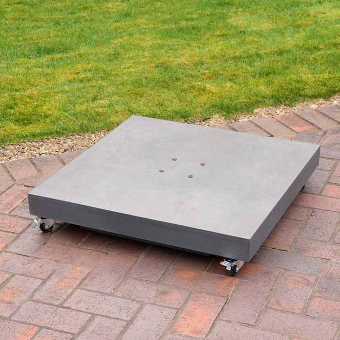 Ceramica Wheeled Parasol Base 90kg when filled with sand - Grey