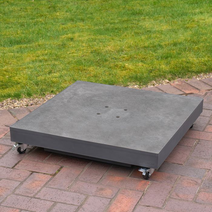 Ceramica Wheeled Parasol Base 90kg when filled with sand - Grey