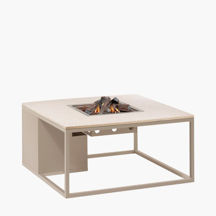Cosiloft 100 Sandy Beige Fire Pit Table 100x100x50cm