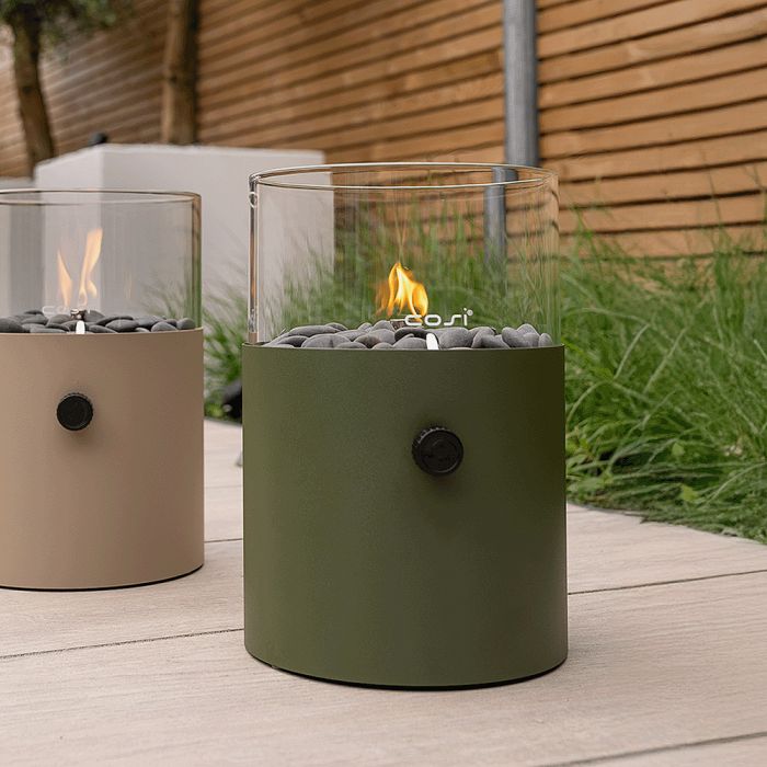 Cosiscoop XL Gas Fire Lantern - Moss Green