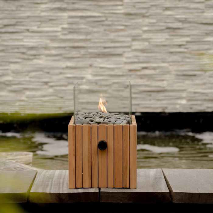 Cosiscoop Timber Square Gas Fire Lantern