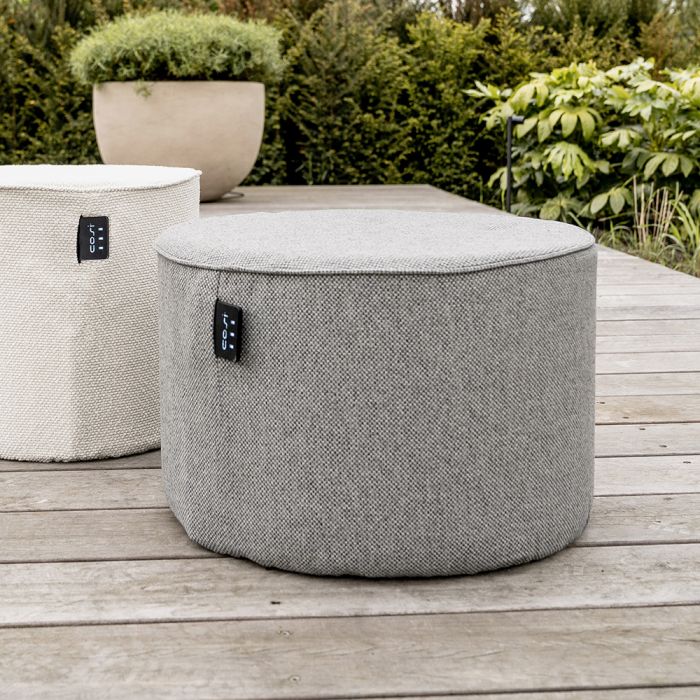 Cosipouf Heated Comfort Footstool - Grey Low Round