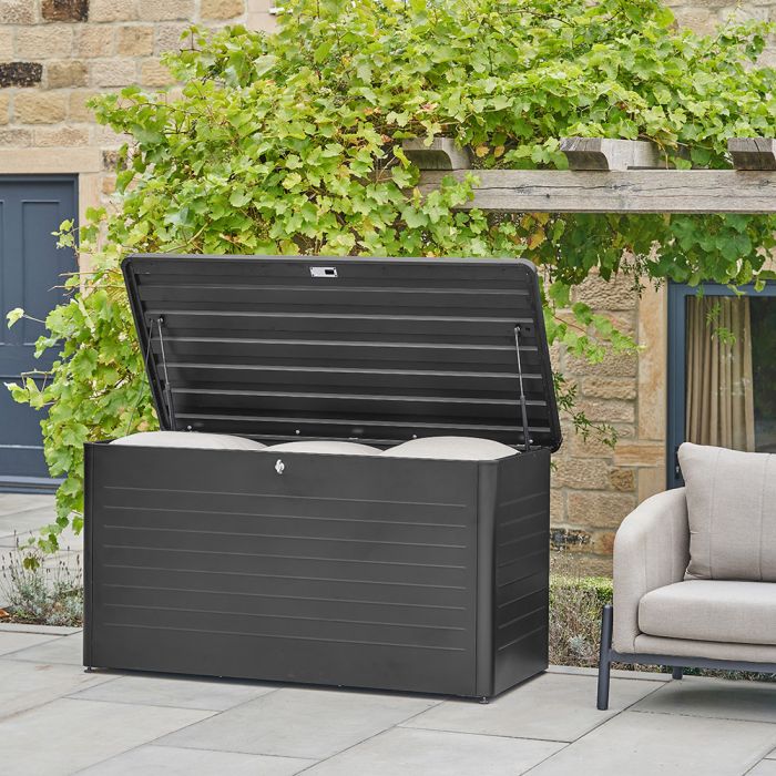 Rhode Island Large Steel Storage Box in Black