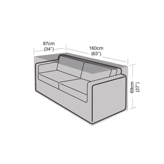 2 Seater Small Sofa Weather Cover 160x87x69cm