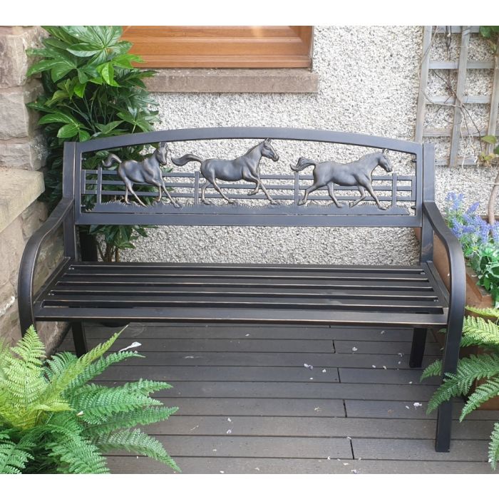 Galloping Horses Bench