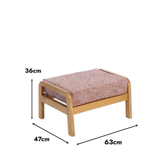 Dubai Footstool Light Oak