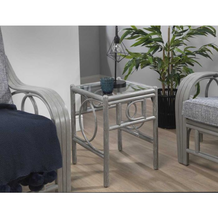 Madrid Lamp Table - Grey Wash
