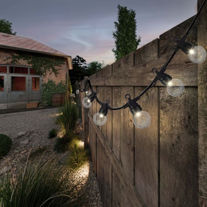 20 LED Outdoor Solar Twinkle Party Lights Warm White with 8 Functions