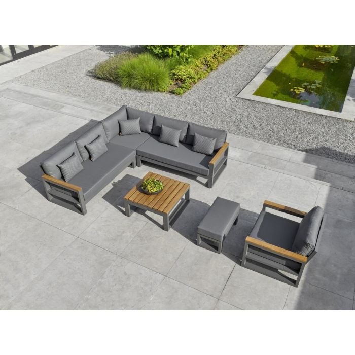 Life Soho Corner Lounge Set With Arms - Lava Frame