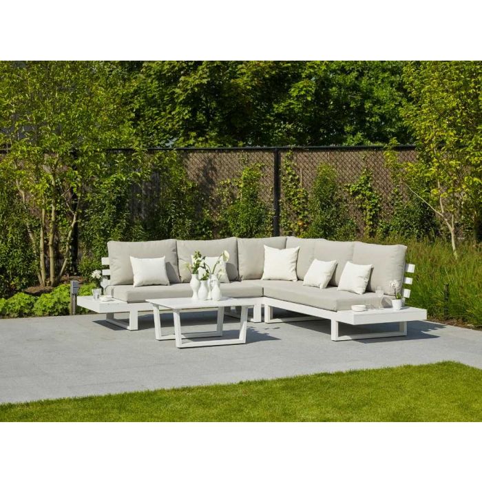 Life Ibiza Corner Lounge Set - White Frame