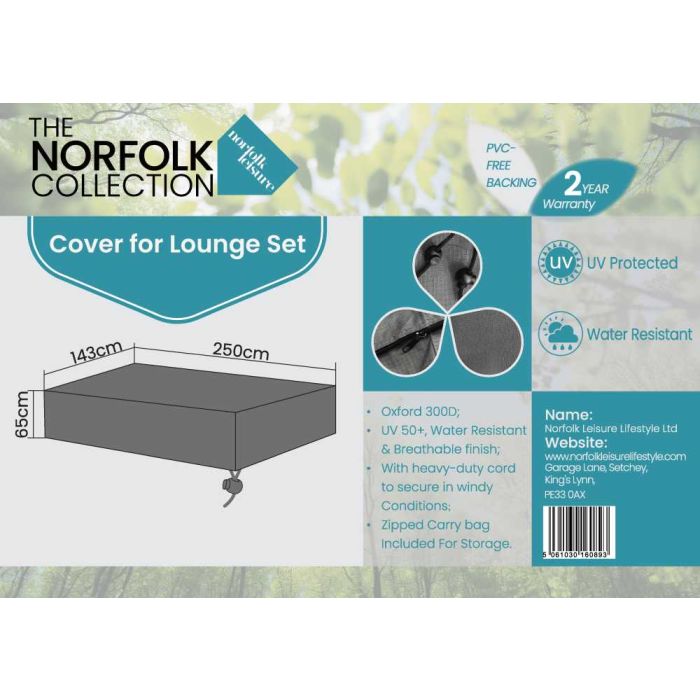 Sofa Lounge Set Weather Cover - L250cm x W143cm x H65cm