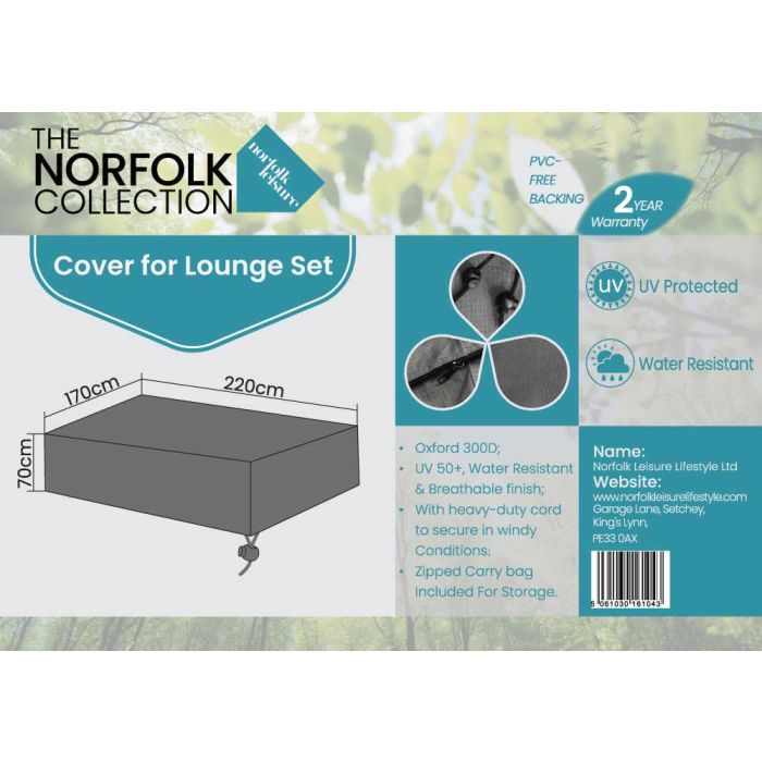 Sofa Lounge Set Weather Cover - L210cm x W170cm x H70cm