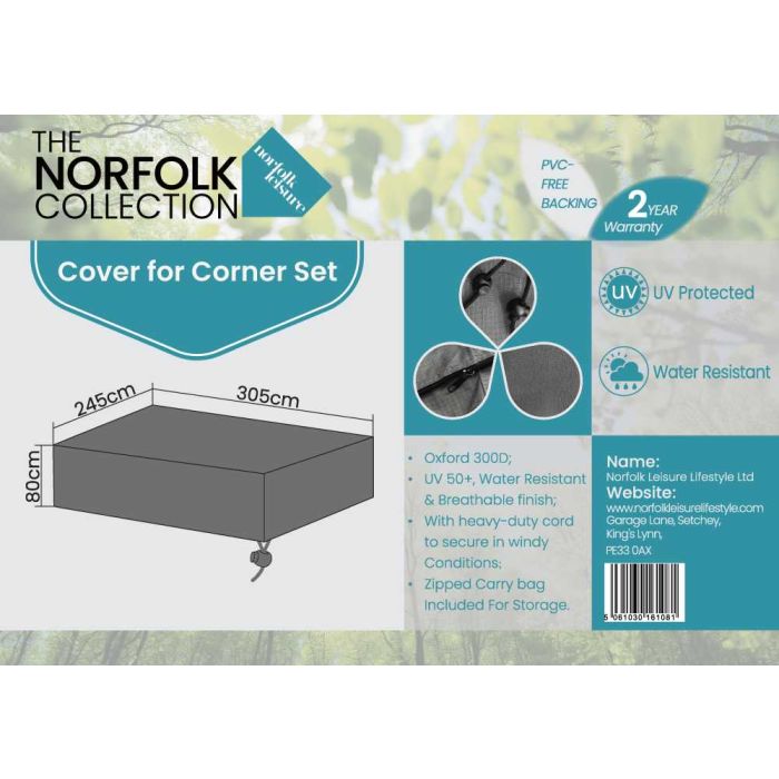 Large Corner Lounge Set Weather Cover - L275cm x W215cm x H75cm