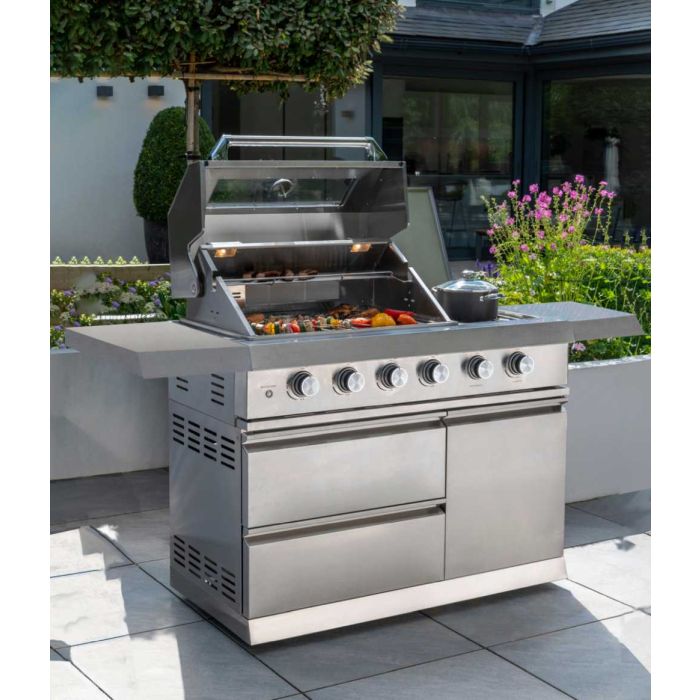 Absolute 4 Burner Gas BBQ with Side Burner