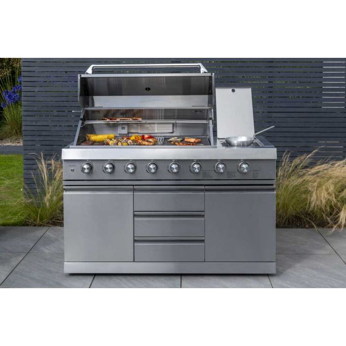 Absolute 6 Burner Gas BBQ with side burner