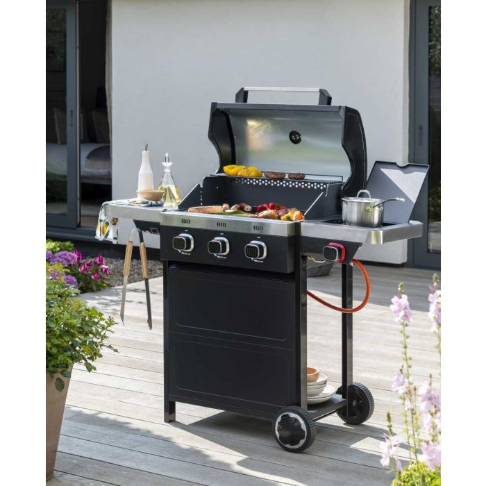 Vista 3 Burner Gas BBQ with Side Burner