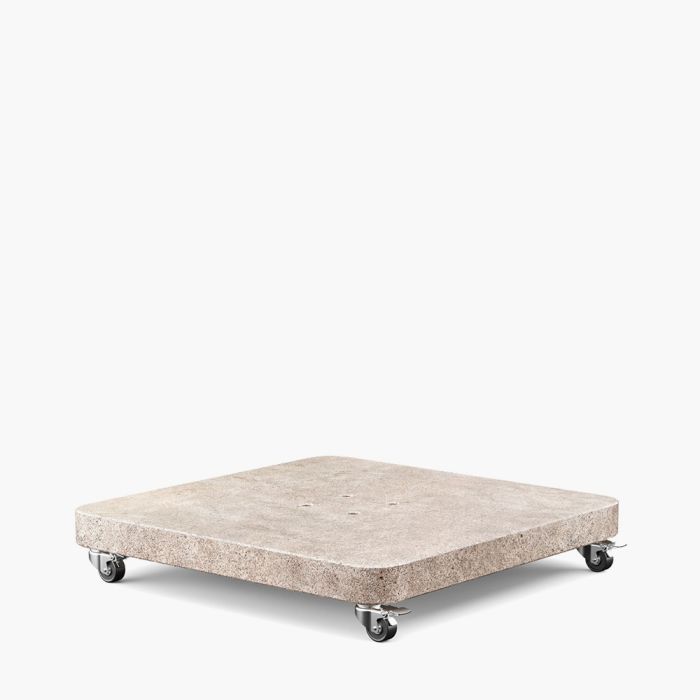 Venezia Sandstone Granite 120KG Rounded Edge Wheeled Parasol Base