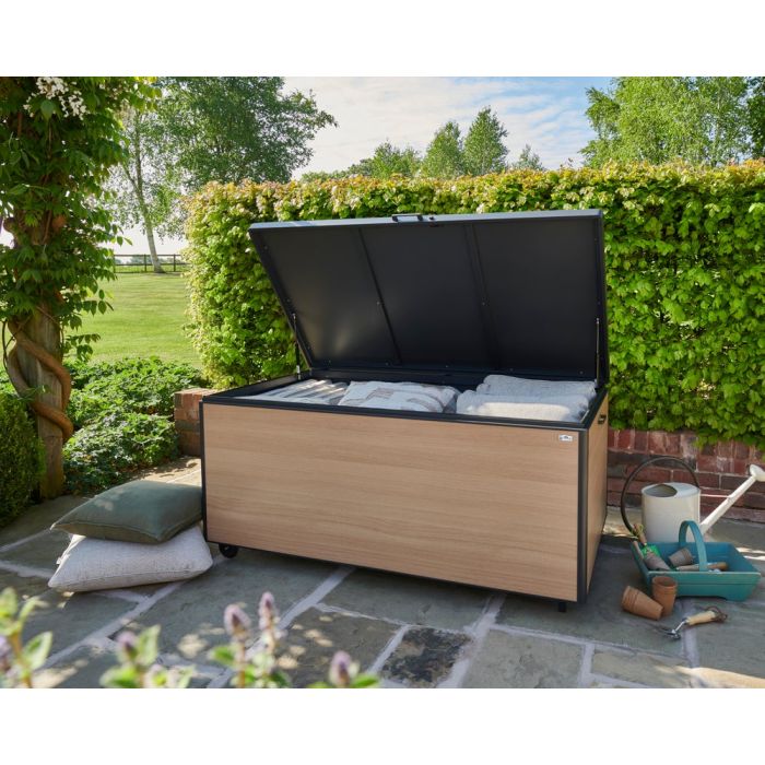 Royce Large Wood Look  Aluminium Storage Box