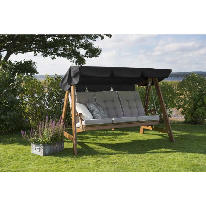 Dalom 3 Seat Swing with Deluxe Beige Cushions