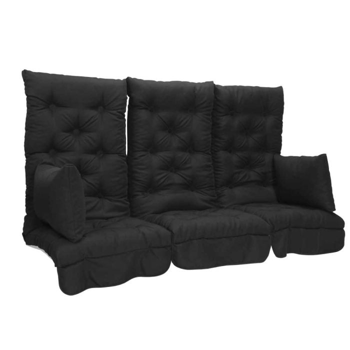 Standard 3 Seat Swing Cushion Set - Black