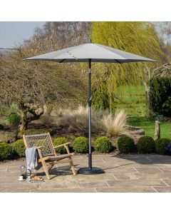 Platinum Riva 250cm Round Lunar Grey Parasol
