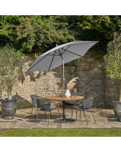 Platinum Riva 250cm Round Lunar Grey Parasol