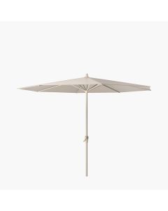 Platinum Riva 300cm Round Champagne Parasol. Sandstone Frame