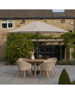 Platinum Riva 350cm Round Taupe Parasol