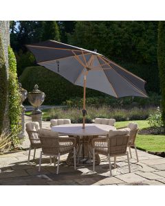 Platinum Riva 300cm Teak Look Round Anthracite Parasol