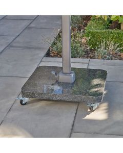 Ancona Anthracite Granite 90KG Rounded Edge Wheeled Parasol Base