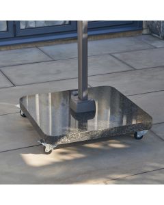 Ancona Anthracite Granite 120KG Rounded Edge Wheeled Parasol Base