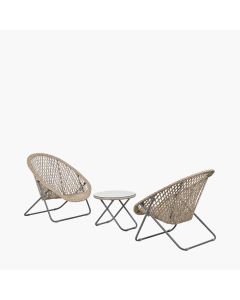 Tobs Grey Foldable Lounger Set