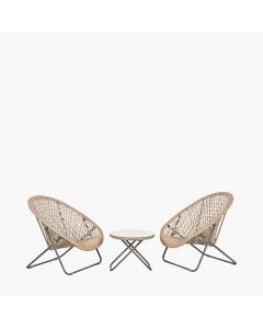 Tobs Grey Foldable Lounger Set