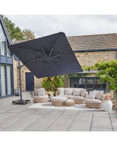 Platinum Nexus T2 Premium Cantilever Parasol W300xD300xH257cm. Faded Black Canopy
