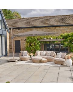 Platinum Nexus T2 Premium Cantilever Parasol W300xD300xH257cm. Havana Taupe Canopy