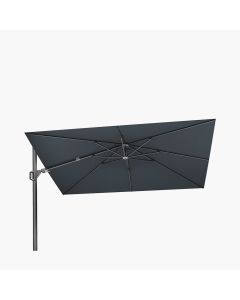 Platinum Challenger Premium T2 Cantilever Parasol 350x260x264cm. Anthracite Frame. Faded Black Canopy 