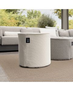 Cosipouf Heated Comfort Footstool - Teddy Tall Round