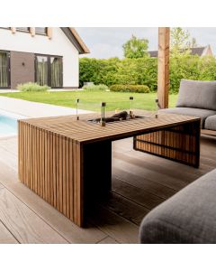 Cosibridge 140 Teak Gas Fire Pit Table