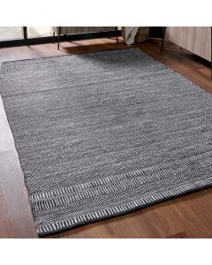Outdoor Black and White Inca Design Rug