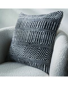 Outdoor Black and White Inca Design Scatter Cushion
