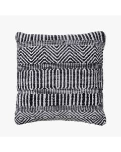 Outdoor Black and White Inca Design Scatter Cushion