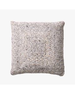 Outdoor Warm Grey Tweed Design Scatter Cushion