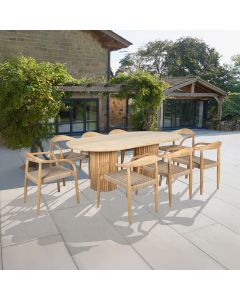 Javi Teak 6 Seat Dining Set