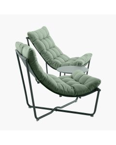Clermont 2 Seat Lounging Set Moss Green