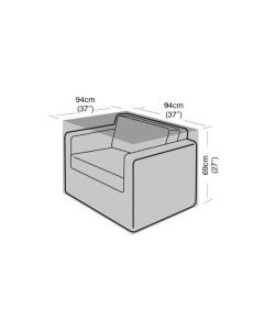 Large Lounge Armchair Weather Cover 94x94x69cm 