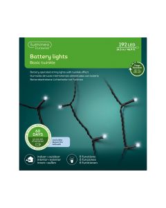 192 LED Outdoor string lights Cool White with 8 Functions